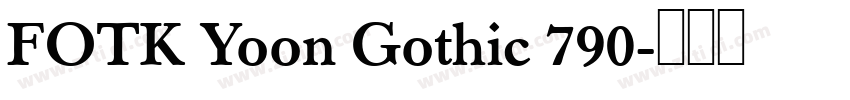 FOTK Yoon Gothic 790字体转换